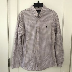 Ralph Lauren red and blue striped button down